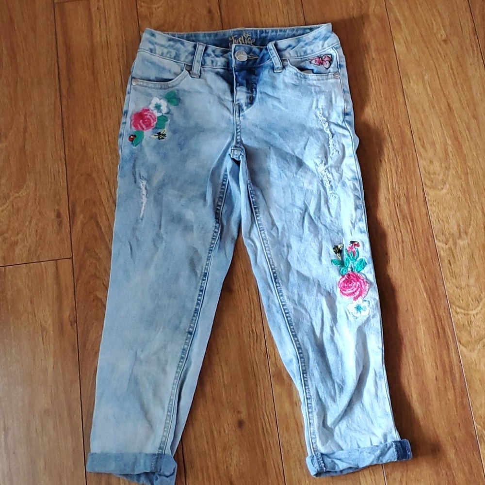 Justice size 10 slim cropped jeans